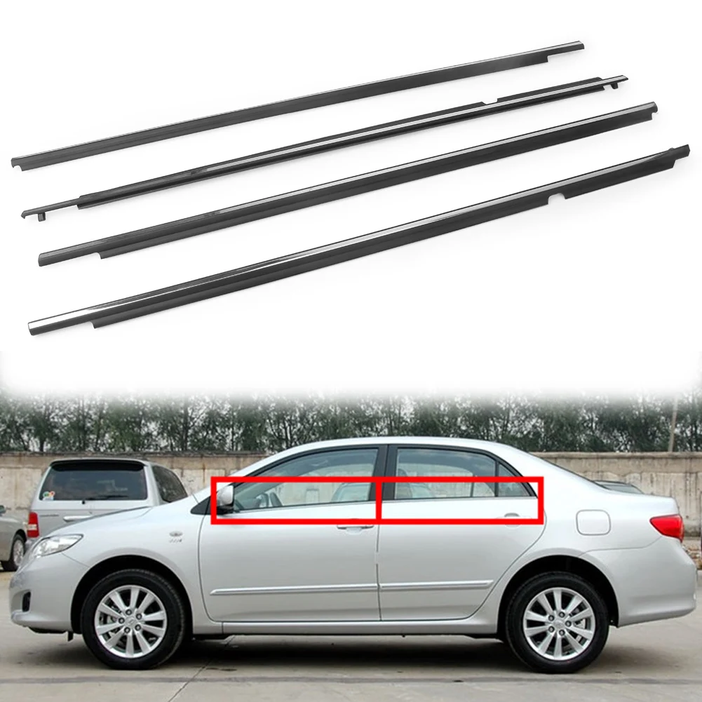 4 хром уплотнительная лента для двери уплотнительные ленты от дождя Toyota Corolla 2009 2010