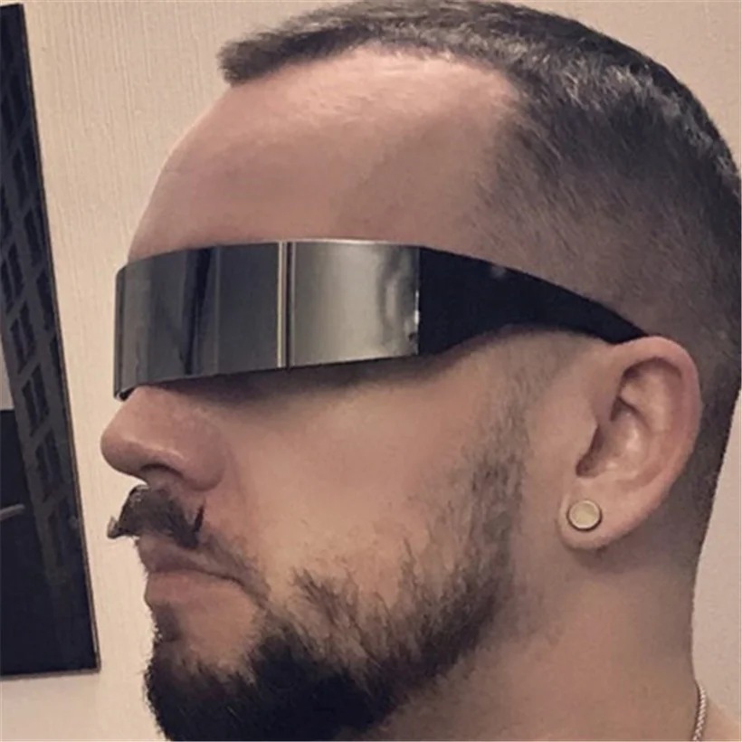 XojoX Men Women Wrap Sunglasses Vintage Windproof Black Glasses Flat Top Novelty Costume Party Strange Funny Retro Eeyglasses | Аксессуары