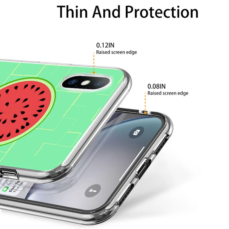 USLION лето мультфильм фрукты арбуз банан Телефон чехол для iPhone X XS XR Max 5 5S SE 6 6s 7 8 Plus