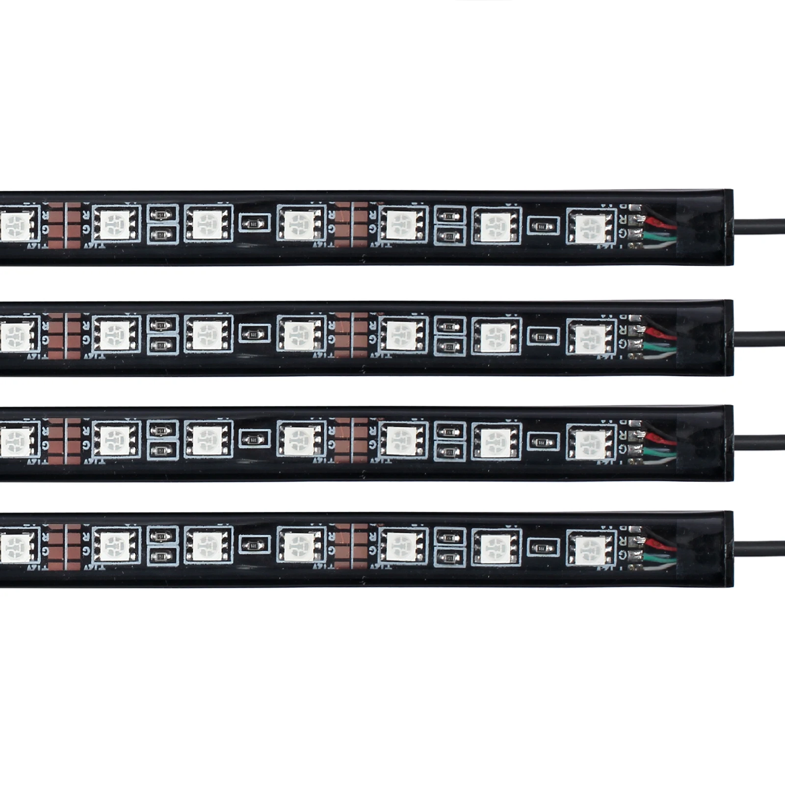 Neoteck 4 шт. RGB светодиодный 8 цветов под Автомобильная трубка полоса светящийся