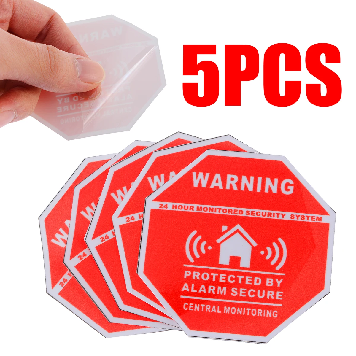 Sticker Warning Signs Decals Window Door Stickers 7.5*7.5cm 