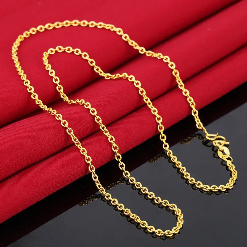 Фото Вьетнамский песок золотой лаконичный модный цепочка из змеиных костей ожерелье(China)