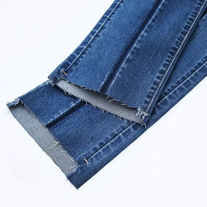 Washed Butt Lift Skinny Womens Jeans Zippers High Waisted Pencil Denim Fashion Ankle- Length Feminino |