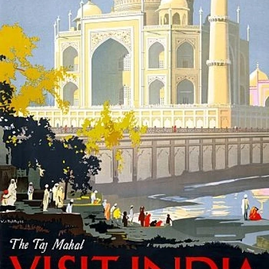 Taj Mahal визит Индия путешествия плакат печать (18x24)|Таблички и знаки| |