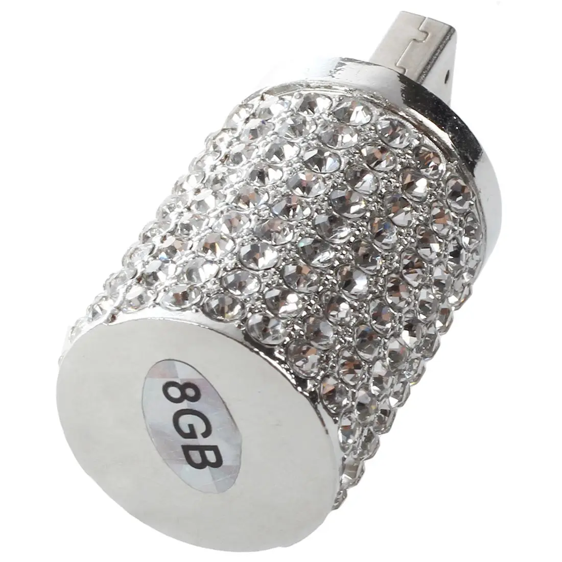 Memory card with rhinestone and chain 8GB silver | Компьютеры и офис