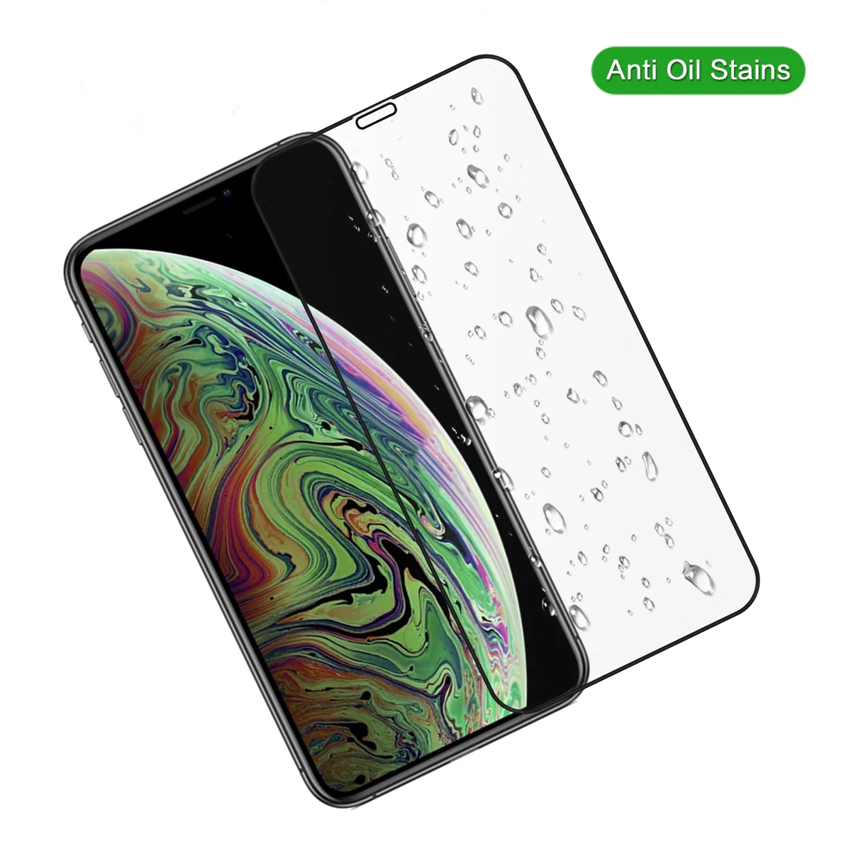 2 упаковки из закаленного стекла для iPhone Xs Max/Xr Защитная пленка экрана телефона с