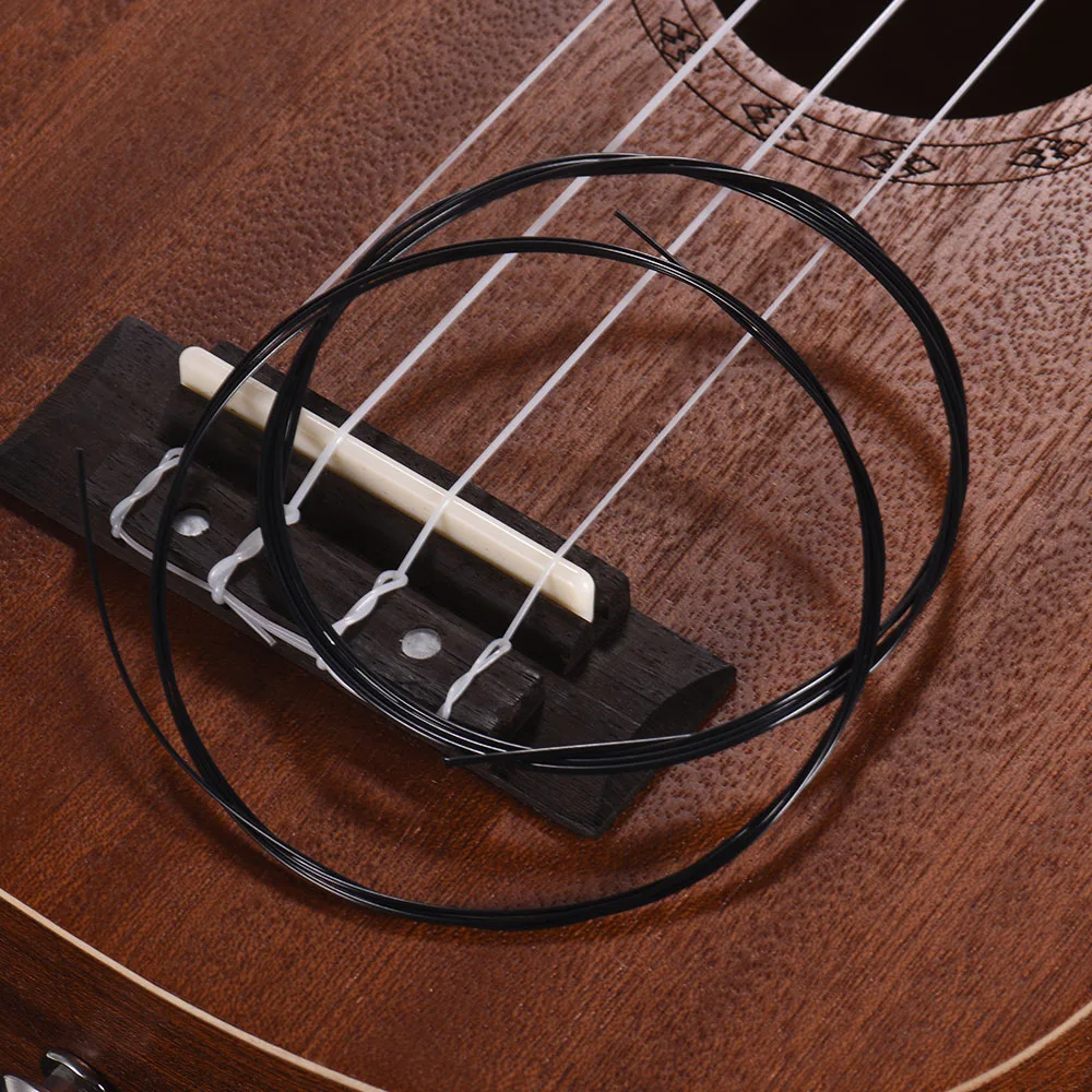 Алиса AU046BK серия укулеле Ukelele набор струн Uke (A-E-C-G) черный модифицированный нейлон