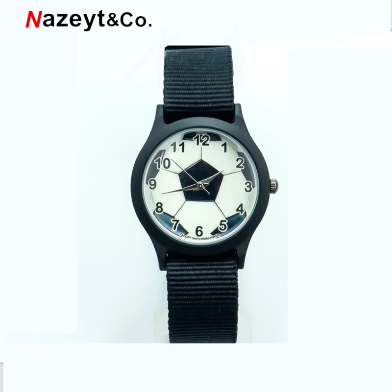 

Nazeyt nylon football watch children promotion gift boys and girls colorful nylon sports watch middle student clock