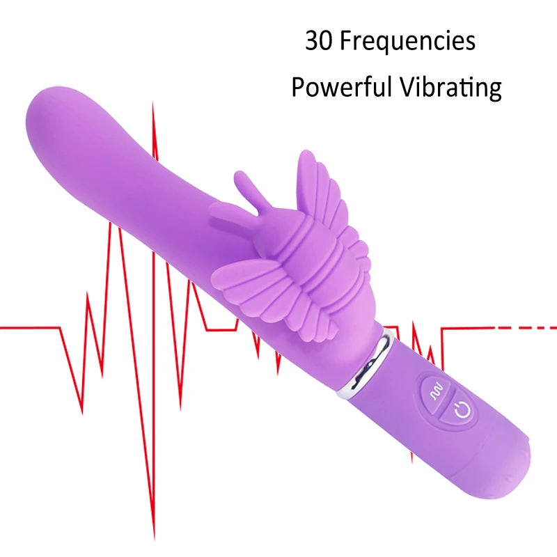 Meselo 30 скоростей Dual Head Вибратор Бабочка Вагина G spot Стимулятор клитора