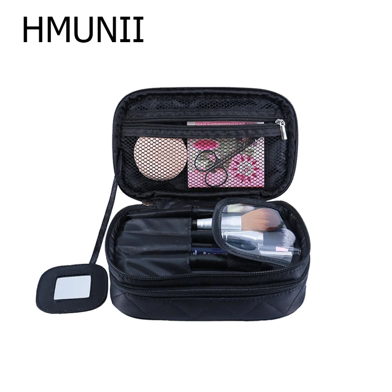

HMUNII Cosmetic Bags Makeup Bag Women Travel Toiletry Bag Professional Storage Brush Necessaries Make Up Organizer Case Beauty