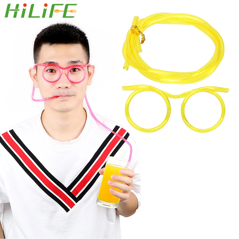 HILIFE пластиковые соломинки для питья мягкие очки соломенные гибкие питьевые