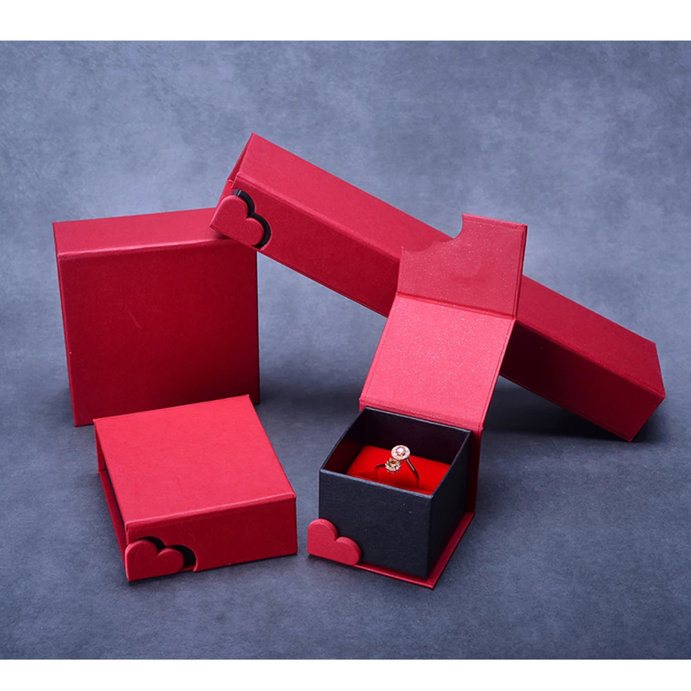 1 шт. шкатулка для драгоценностей кольцо коробка упаковка ювелирных украшений ко
