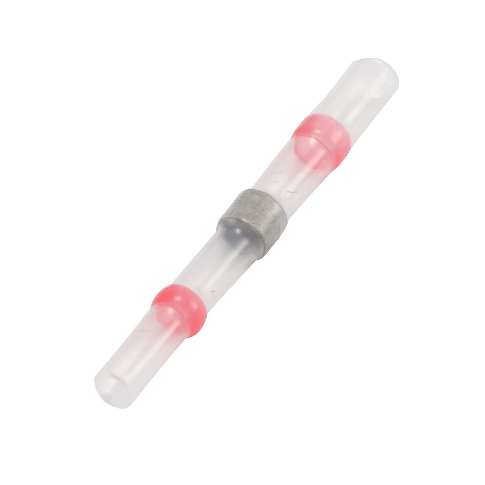 

100PCS/SET Heat Shrink Solder Sleeves Wire Crimp Butt Terminals Connector For Automobile Marine