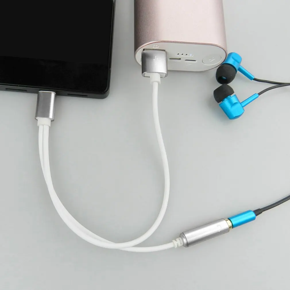 Type C USB до 3 5 мм аудио наушники кабель адаптер для зарядки 2 в 1 Тип Jack