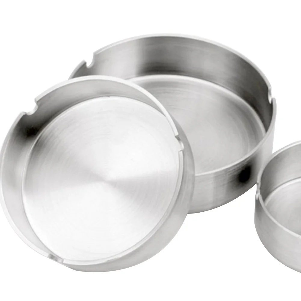 Thicken Durable Home Use Outdoors Stainless Steel Ashtray Practical Round | Дом и сад