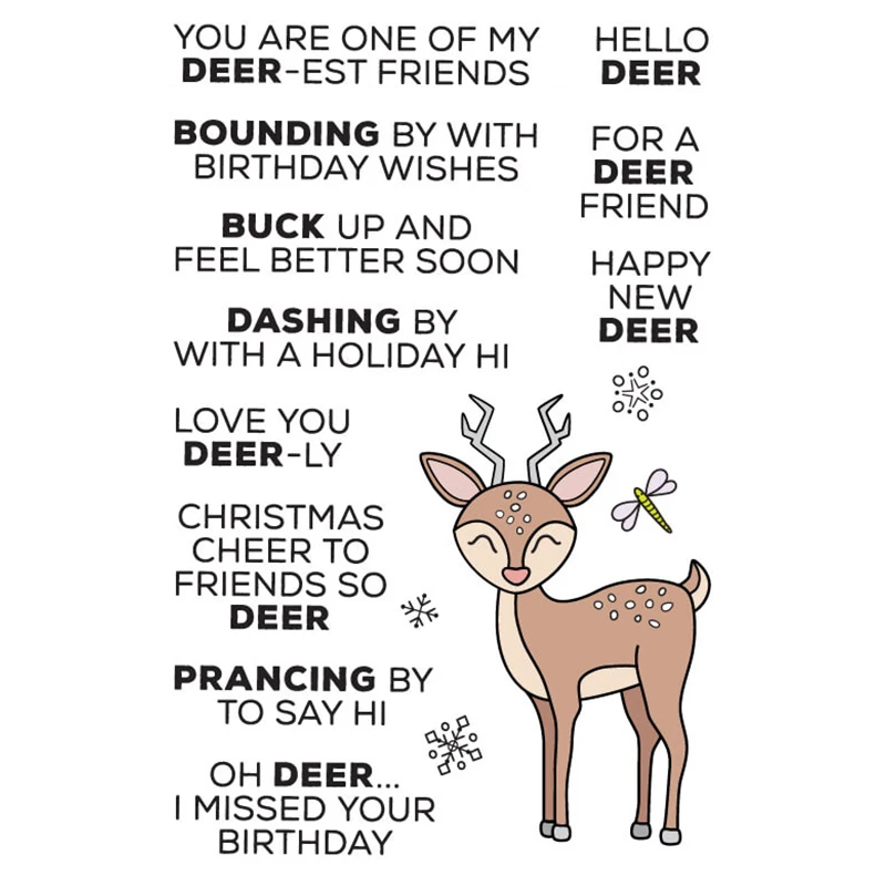 deer Transparent Clear Silicone Stamp/Seal for DIY scrapbooking/photo album Decorative clear stamp | Дом и сад