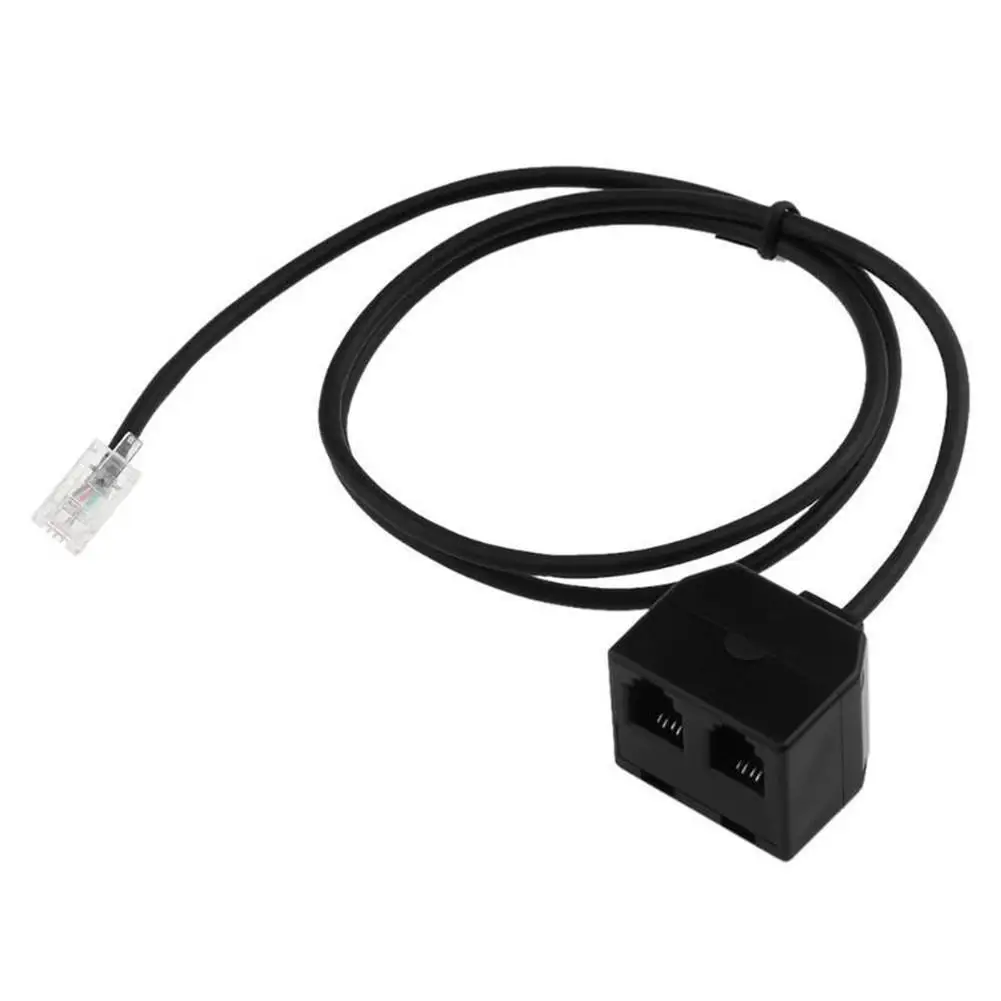 RJ9 4P4C Мужской Двойной Женский соединитель портов телефонный адаптер кабель