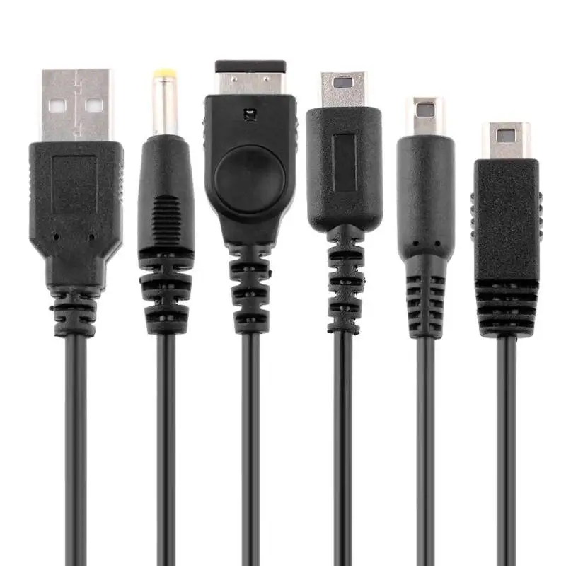 5 в 1 USB зарядное устройство для игр зарядный кабель 2 м шнур провод Nintendo 3DS XL NDSLite NDSI