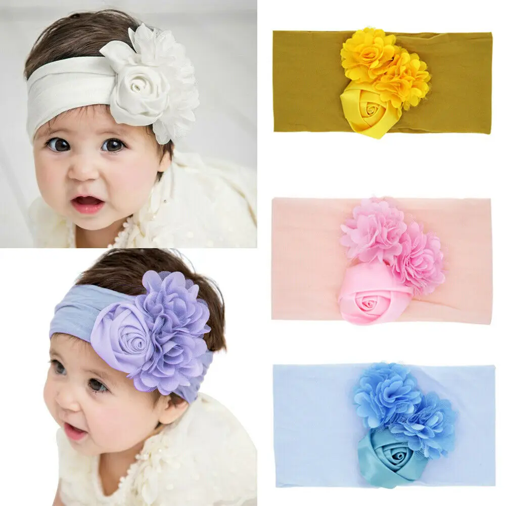 2019 Children Accessories Toddler Kids Girl Baby Headband Infant Newborn Flower Bow Solid Big Hair Band Gift | Детская одежда и