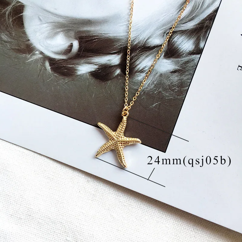 

New Collar Conch Jewelry For Women Necklace 2019 Chain Pendant Cowrie Fashion Gold Color Necklace Shell Summer Starfish Alloy