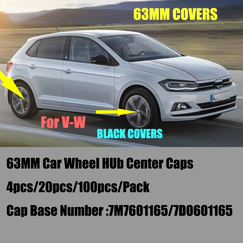 Колпачки для автостайлинга 63 мм 4/20/100 шт. эмблема автомобиля Passat B6 B7 CC Golf MK5 MK6