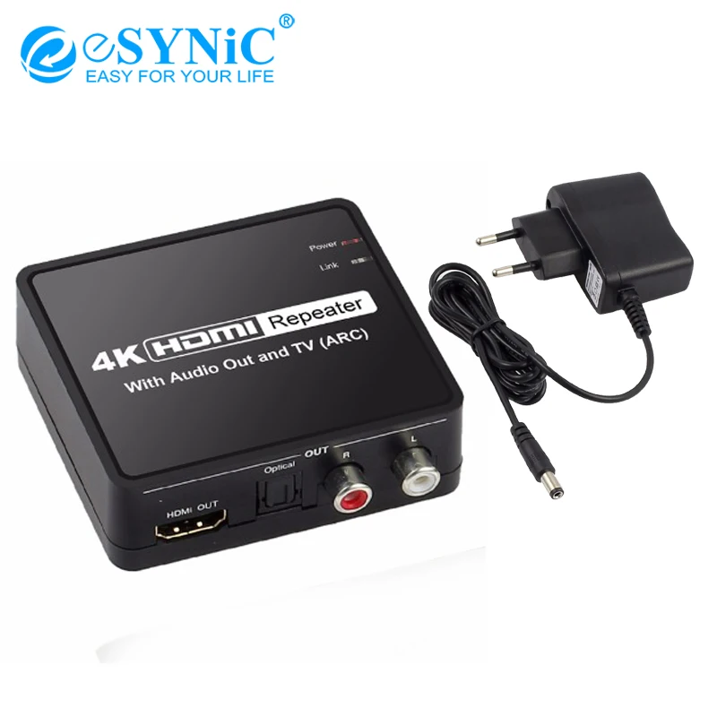 Esynic HDMI к и оптический L/R стерео аудио преобразователь с функцией ARC сплиттер