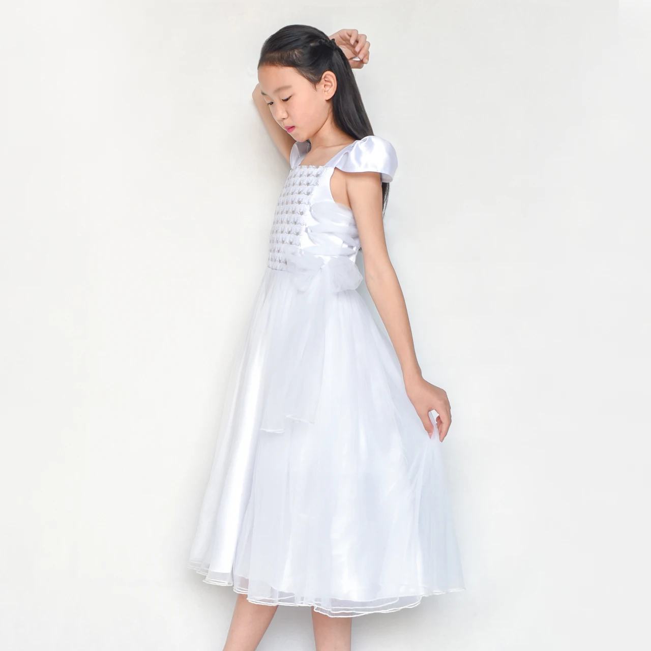 Flower Girls Dress White Sparkling Corset Pageant Vintage 2020 Summer Princess Wedding Party Dresses Kids Clothes Sundress | Детская
