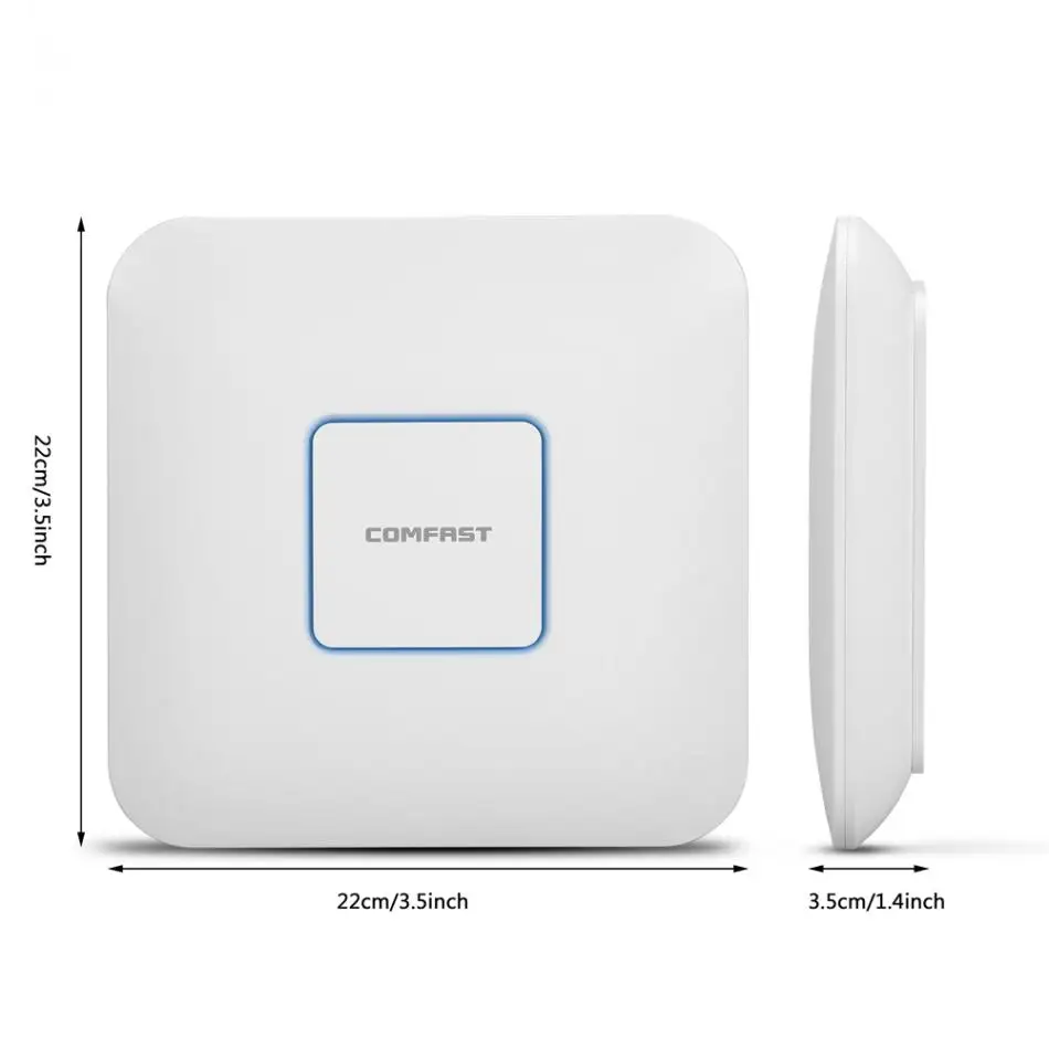 COMFAST беспроводной Ap Cf-E355Ac 1200 Мбит/с потолочный 802.11Ac 5 8G + 2 4G Крытый 48 в Poe мощность 16