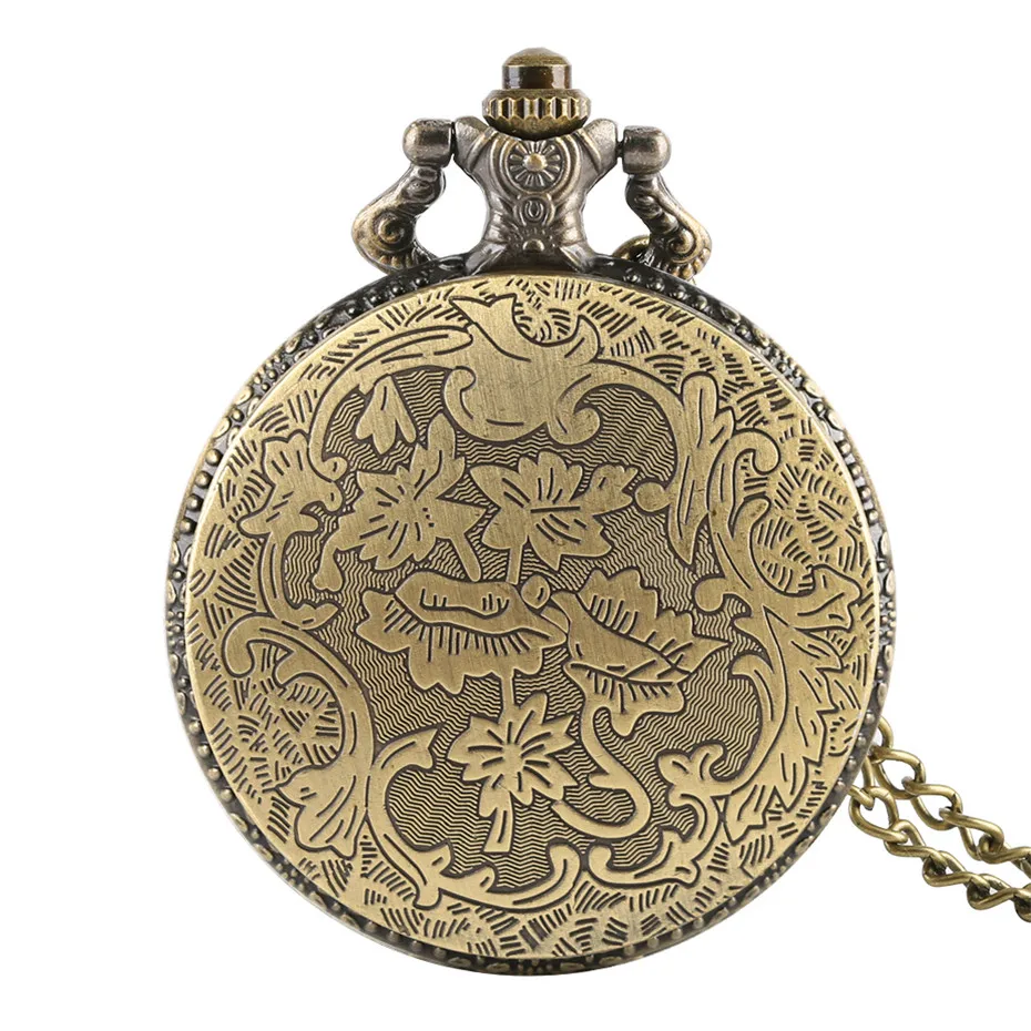 

Vintage Bronze Quartz Pocket Watch Retro Necklace Pendant Watch Unique Gifts for Men Women Kids P3010 reloj de bolsillo