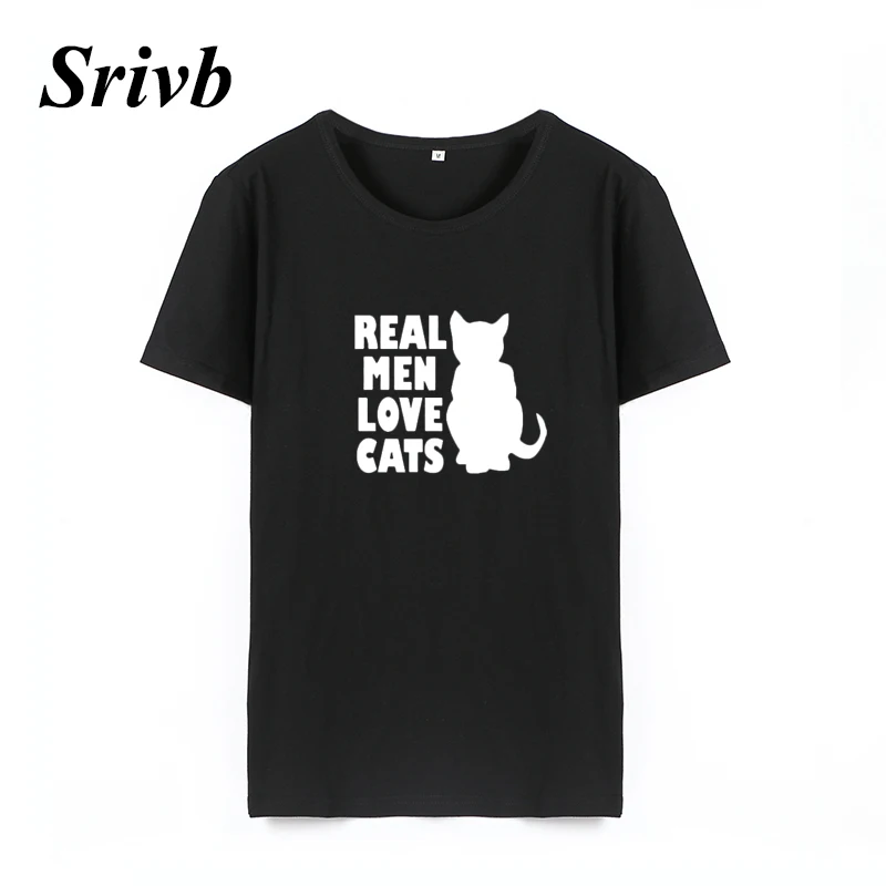 Srivb настоящая мужская футболка с принтом Love Cats женская Harajuku летняя большого