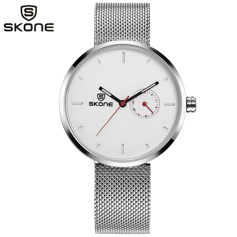 SKONE часы мужские водонепроницаемые Relojes Hombre роскошные деловые из нержавеющей