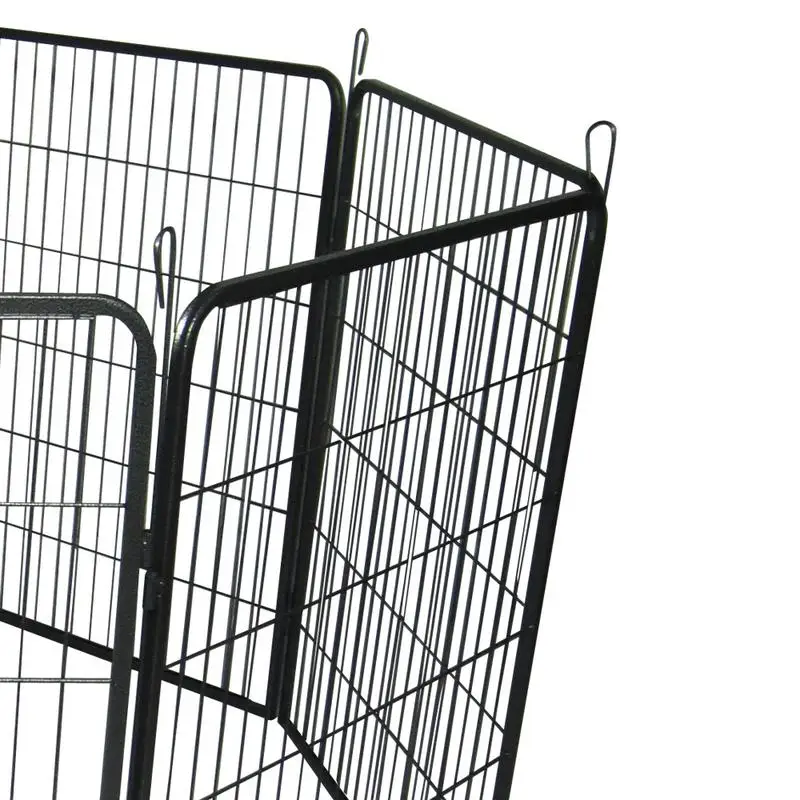 24&quot Pet Dog Cat Iron Playpen Tent 8 Panel Portable Puppy Cage Soft Crate Folding Exercise Kennel Play Game Houses Safe Fence | Дом и сад