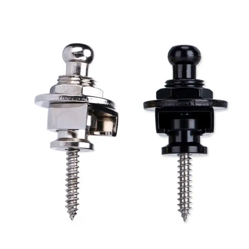 

New Anti-Detachment Strap Tail Nail Universal Metal Non-Slip Electric Guitar Strap Copper Chromed Round Pegs For DJT-WD