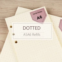 mypretties 40 sheets dotted refill papers a5 a6 filler papers for 6 hole binder organizer notebook papers for planner