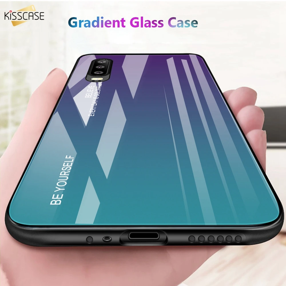 Чехол из закаленного стекла для телефона KISSCASE Huawei Y9 2019 P20 Lite P30 Pro Mate 20 P Smart Nova 3i 4 Honor