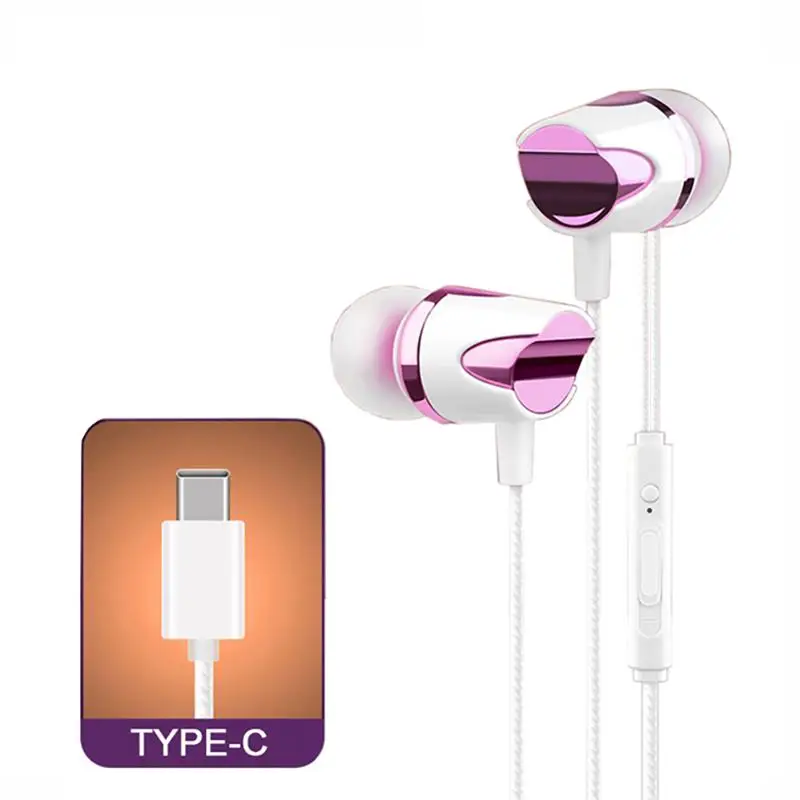Проводной Тип C наушники HiFi стерео игровые предотвращает заломы и линии