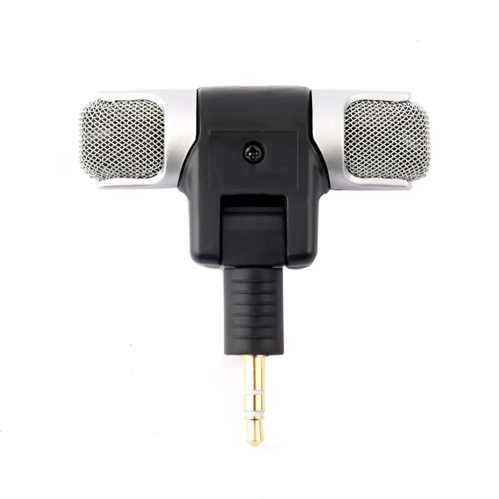 50pcs Mini 3.5mm Microphone Stereo Mic For Recording Mobile Phone Studio Laptop | Электроника