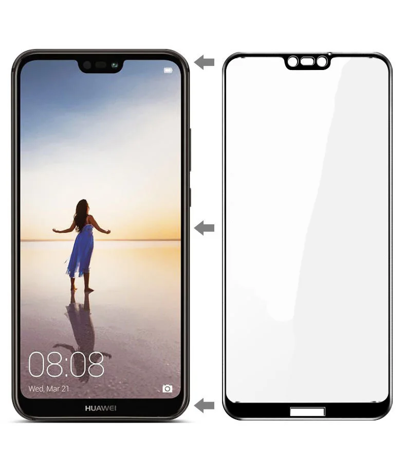 Цветная 3D изогнутая закаленная стеклянная пленка для Huawei P10 Lite 9H 0 26 мм из