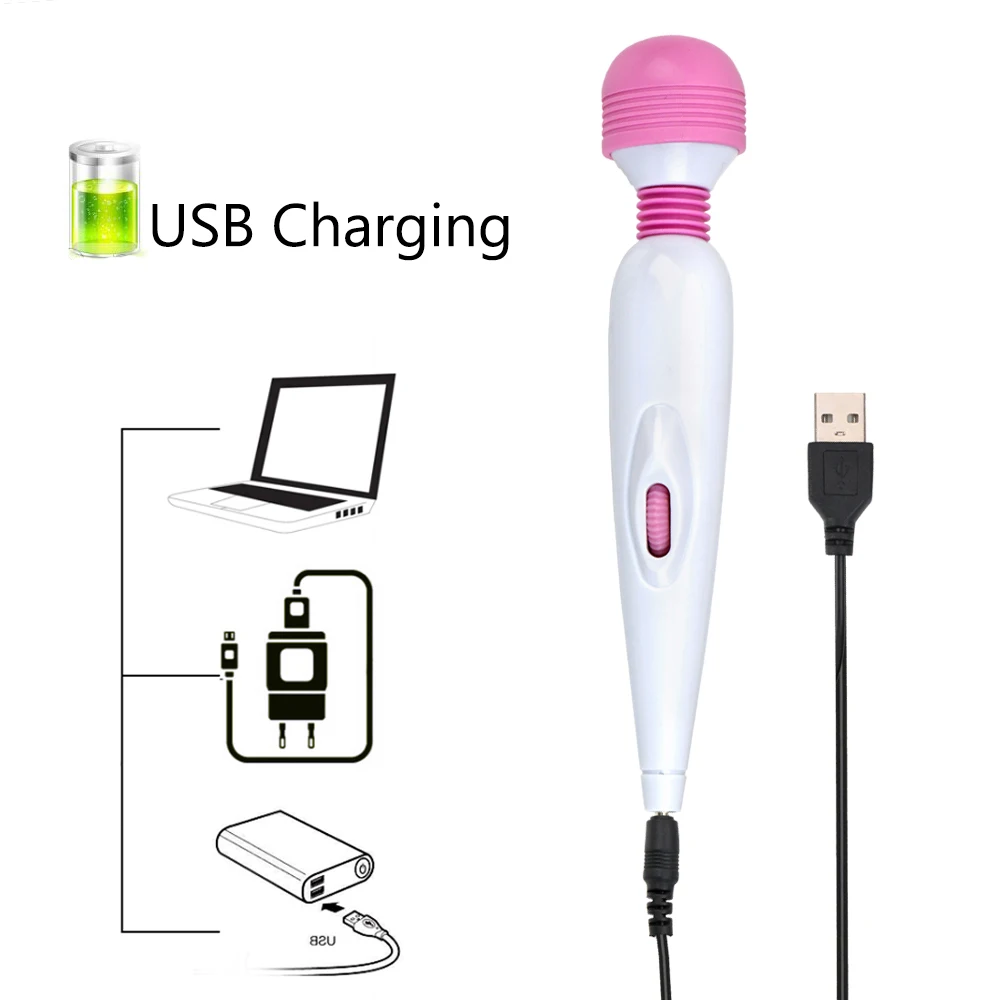 OLO Мощный Волшебная палочка Стимулятор клитора USB зарядка AV Вибраторы G-spot