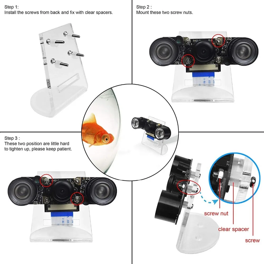 Aokin для Raspberry Pi 3 камера рыбий глаз широкоугольная 160 градусов ИК 5 Мп 1080p гибкий