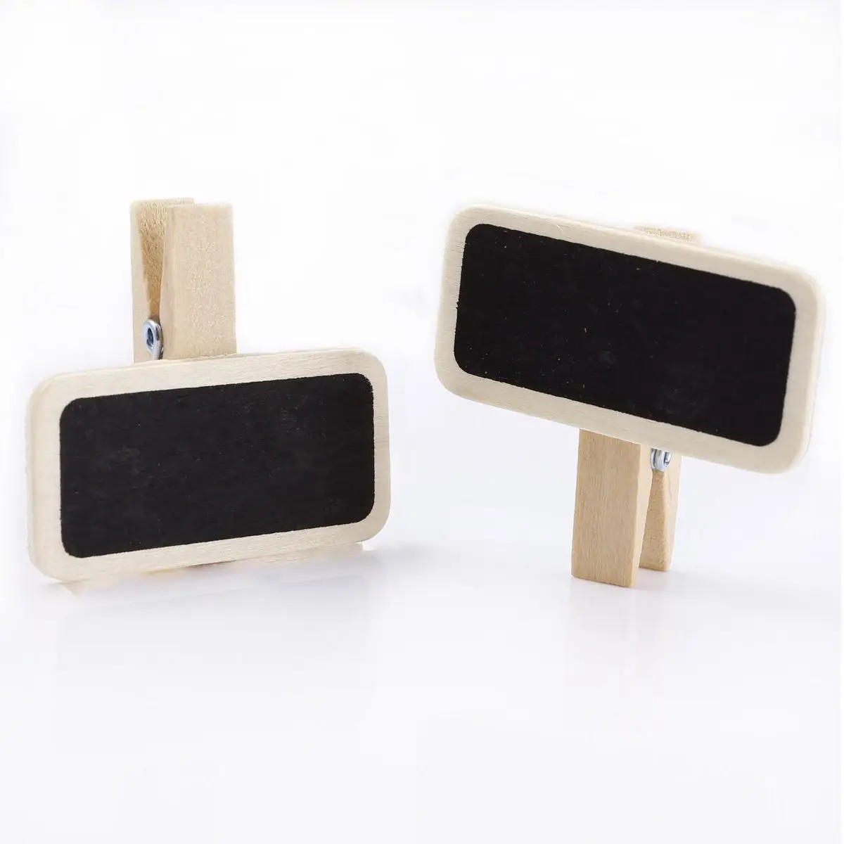 

50 Mini blackboard wood message slate rectangle clip clip panel card memos label brand price place number table-SCLL