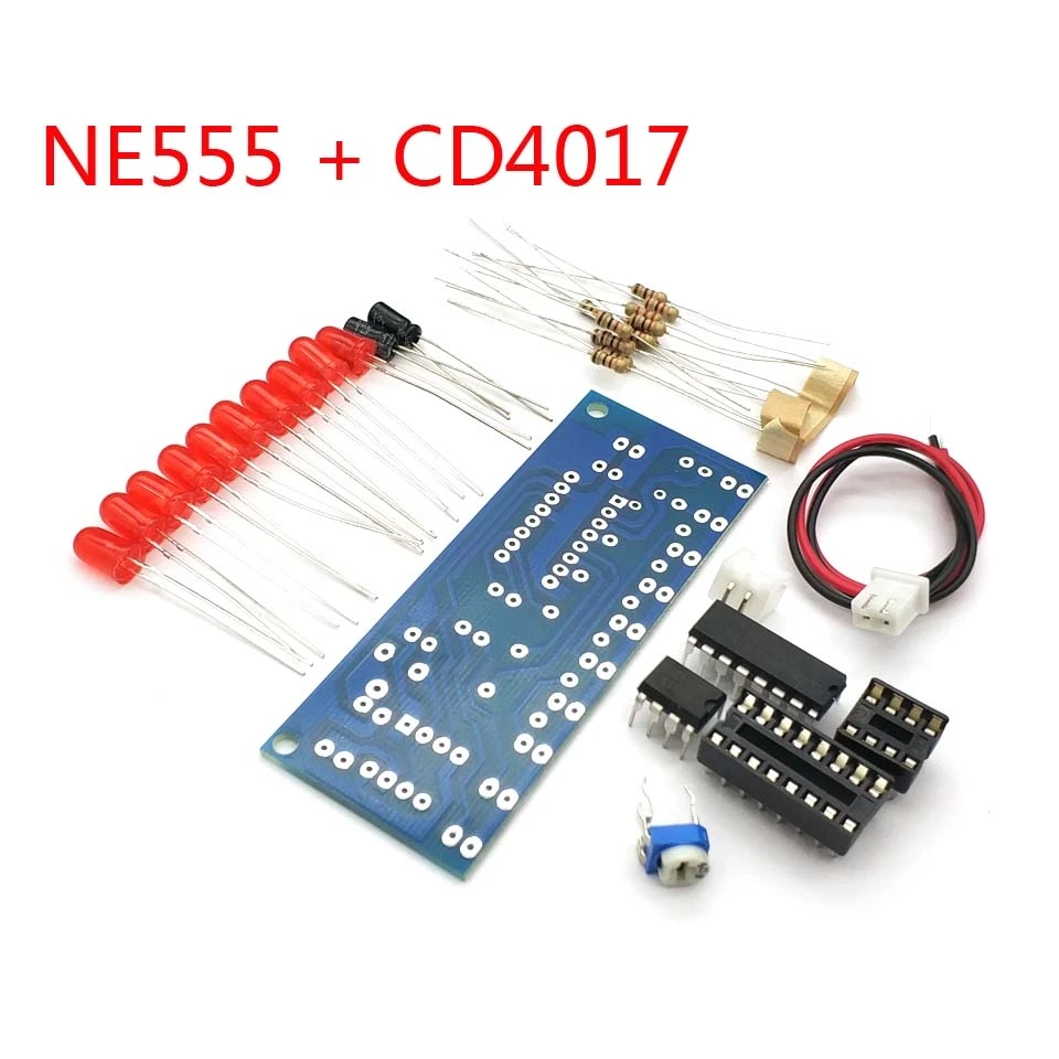 Обучающие наборы NE555 + CD4017 светодиодный модуль мигающего света для Arduino генерация