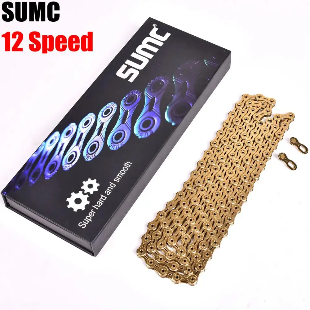 SUMC MTB 12 скоростная цепь золотая 12s Орел Золотая x1 x12 1x12 системный разъем в