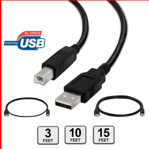 Кабель для принтера USB 2 0 A to B Male HP Cannon Epson Dell Brother | Электроника