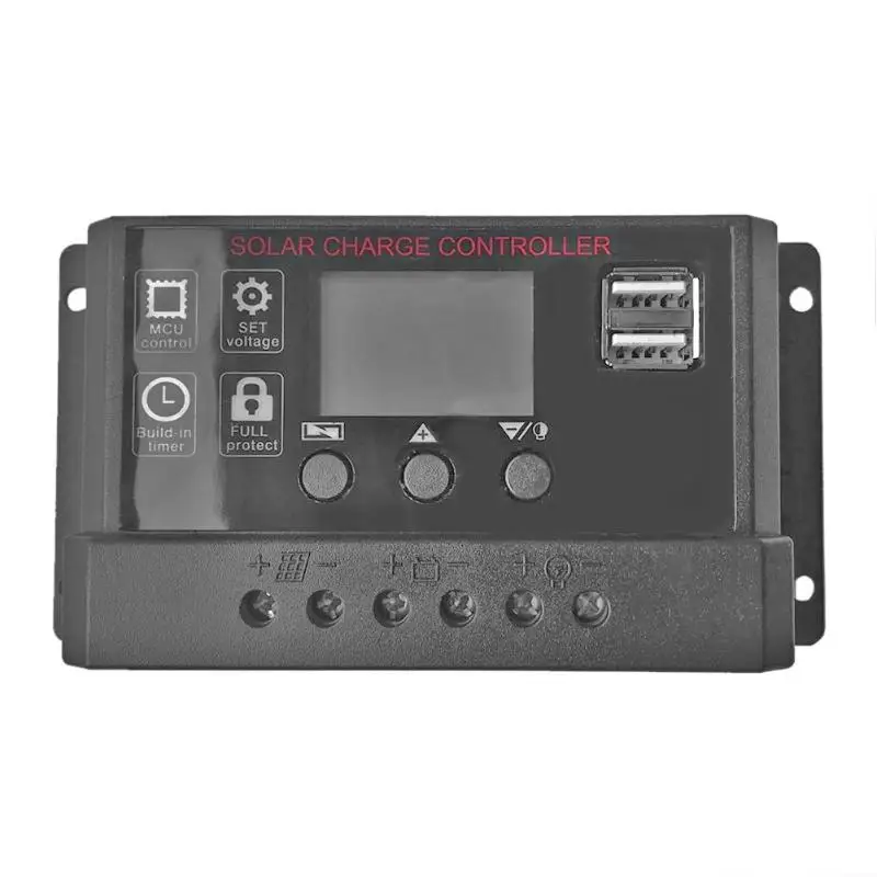 60A/50A/40A 12В 24В Автоматический Контроллер заряда PWM контроллеры LCD двойной USB 5V Выход