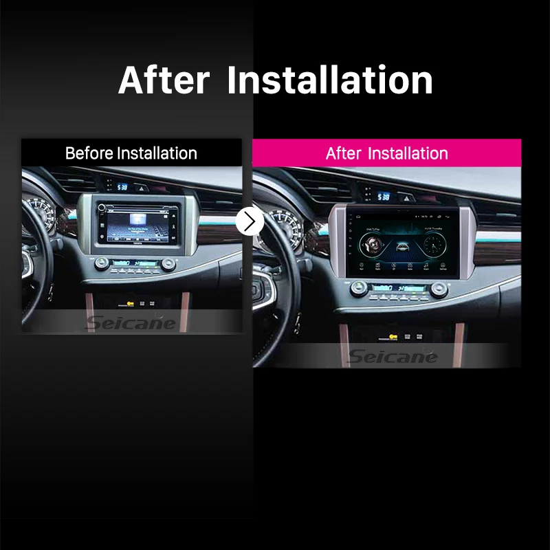 Seicane 9 дюймов HD сенсорный экран Android 10 0 API 29 автомобильное радио для 2015 Toyota INNOVA GPS SWC