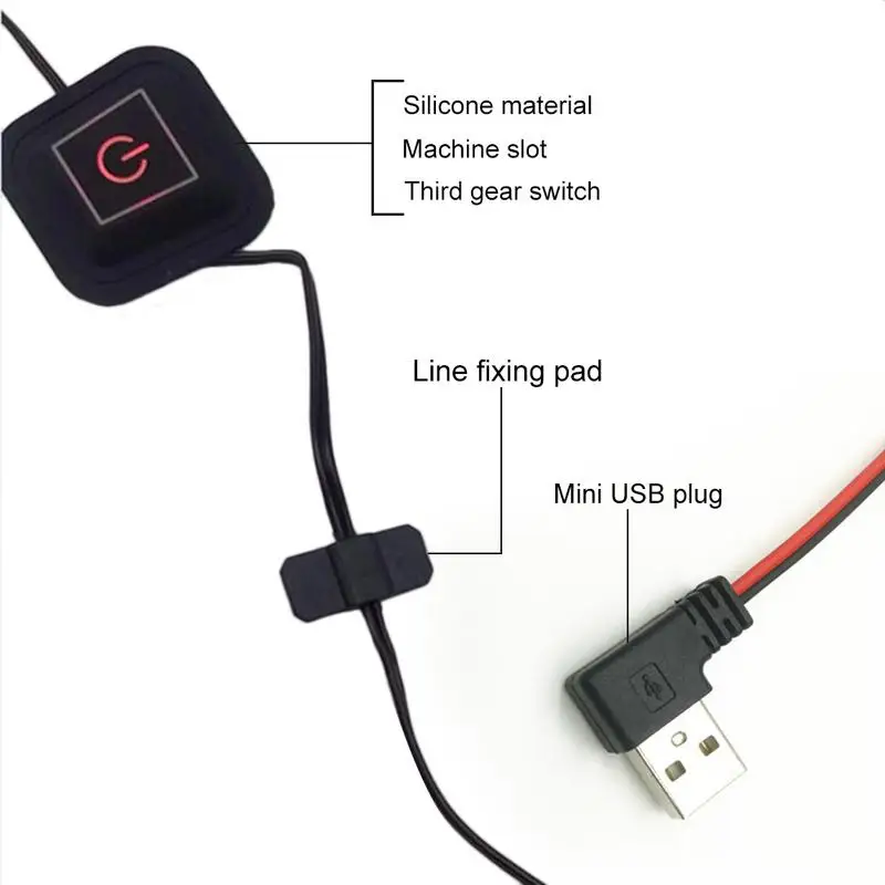 4 в 1 USB электрические нагревательные колодки жилет одежда нагреватель теплый