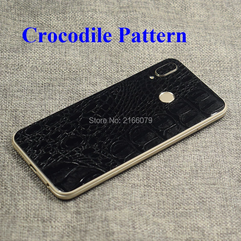 For Huawei P Smart Plus / Nova 3 3i 6.3&quot Crocodile Snake Skin Pattern Leather Full Back Cover Matte Decals Wrap Sticker Film |