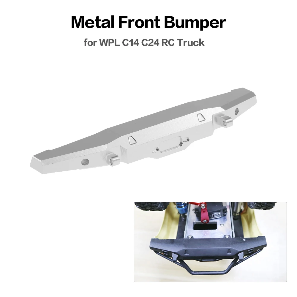 High Quality Front Bumper Metal For RC Car WPL C14 C24 Crawler Off-road Semi-truck | Игрушки и хобби