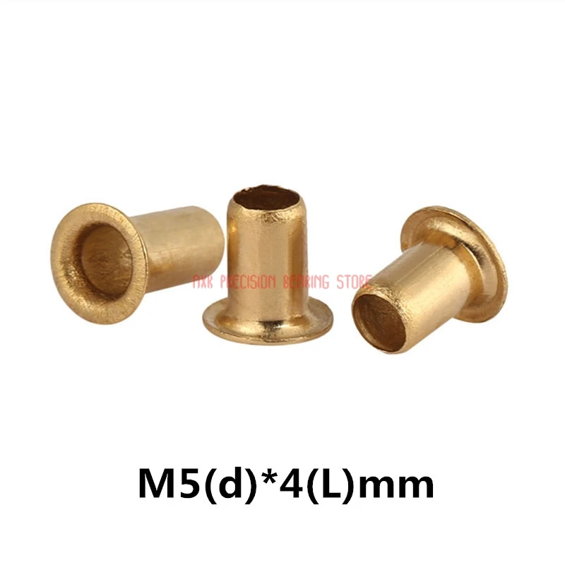 2021 Remaches 100 шт./лот Высокое качество M5(d)* 4(l) мм 5 совершенно новые медные полые